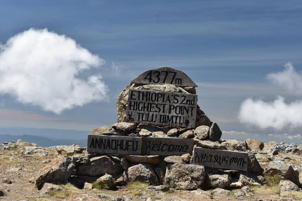 Highest point in Ethiopia bale mountains